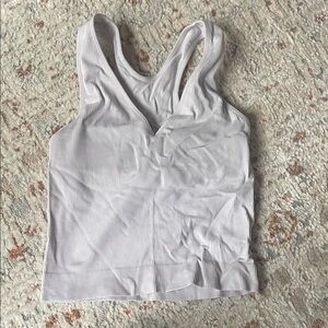 JoyLab Light White Ribbed Top